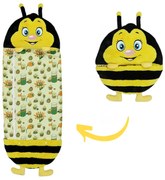 Dziecięcy śpiwór, poduszka i pluszowa zabawka 3 w 1 - PSZCZÓŁKA