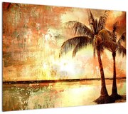 Obraz - Palmy na plaży (70x50 cm)