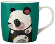 Turkusowy porcelanowy kubek Maxwell &amp; Williams Pete Cromer Panda, 375 ml