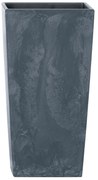 Donica ogrodowa z wkładem Urbi Square Beton Effect 26,5 x 26,5 x 50 cm antracytowy PROSPERPLAST