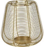 Złoty lampion na świeczkę, metal