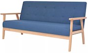 Niebieska sofa 3-osobowa W0-L86