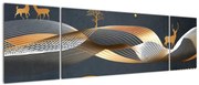 Obraz - Grafika z jeleniem (170x50 cm)