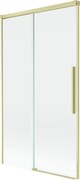 Mexen Rox parawan nawannowy 2-skrzydłowy rozsuwany 100 x 150 cm, transparent, złoty szczotkowany - 8C9-100-001-55-00