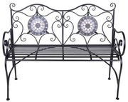 Czarna metalowa ławka ogrodowa Jalua – Garden Pleasure