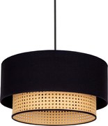 Ekologiczna lampa wisząca z naturalnego rattanu BOHO