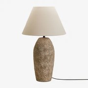 Lampa Stołowa Z Ceramiki I Lnu Rilatos Dried Herb & ↑70 Cm - Sklum