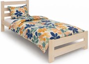 Drewniane jednoosobowe łóżko skandynawskie 90x200 S5-E62