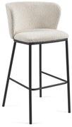 Biały hoker (wysokość siedziska 75 cm) Ciselia – Kave Home