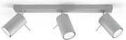 Plafony nowoczesny Briix, stal - 3 źródło światła 4000K - L.45 x H.16 cm - szary