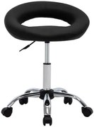 Czarny fotel obrotowy bez oparcia R4-P38