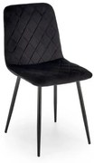Krzesło tapicerowane K525 VELVET czarne HALMAR