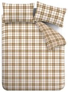 Pomarańczowo-jasnobrązowa pościel dwuosobowa 230x220 cm Kelso Check – Catherine Lansfield