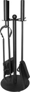 Narzędzia kominkowe na stojaku 4 części
