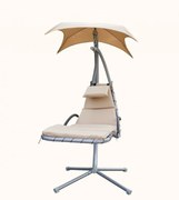 Ekskluzywna huśtawka ogrodowa z parasolem