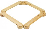 Ścieżka sensoryczna drewniana, balance beam, 4 elementy, naturalna - meowbaby®