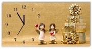 Zegar ścienny Poziomy Prezenty Święta Aniołki Ozdoby