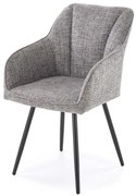Krzesło tapicerowane K576 szare obracane HALMAR