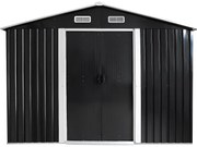 Wiata ogrodowa ze stali galwanizowanej w kolorze szarym 8 m² - MANSO