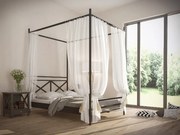 Łóżko Milena metalowe z baldachimem