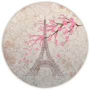 Jasnoróżowy okrągły dywan odpowiedni do prania i robotów sprzątających ø 120 cm Comfort – Mila Home