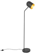 Nowoczesna lampa stojąca czarna ze złotem, regulowana - Morik