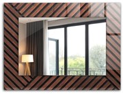 Lustro ścienne dekoracyjne Drewniane listwy ukośne