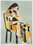 Obraz z ręcznie malowanymi elementami 70x100 cm Penelope – Styler