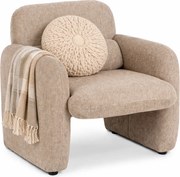 Ciemnobeżowy fotel wypoczynkowy do pokoju N3-R82