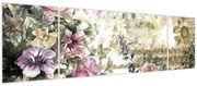 Obraz - Designerskie kwiaty (170x50 cm)