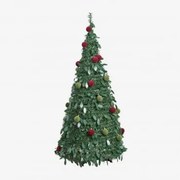 Składana Choinka Z Lampkami Led Taimy Czerwony & ↑150 Cm - Sklum