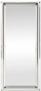 ABISSO lustro ścienne wiszące prostokątne srebrny glamour duże gięta rama