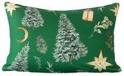 Poszewka na poduszkę z mikrofibry GREEN CHRISTMAS 50x70 cm, zielona
