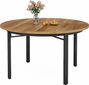 Okrągły stół jadalny dla 4-6 osób, 120 cm, stół kuchenny z solidnymi metalowymi nogami, okrągły stół jadalny