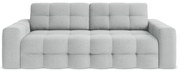 Jasnoszara rozkładana sofa z materiału bouclé 255 cm Milu – Makamii
