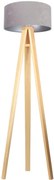 Lampa stojąca HOME 40 szara/srebrna/sosna BPS KONCEPT