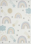 Dywan Beat Kids Nowoczesny MiękkDziecięcy - Kremowy - 140x200 cm