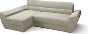 BEDANTE Narożnik L REBI L3 Poso 100 Lewostronny z funkcją spania, beżowy, kształt L, sofa z pojemnikiem, skrzynia na pościel