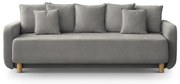 Szara rozkładana sofa ze schowkiem 231 cm Elen – Micadoni