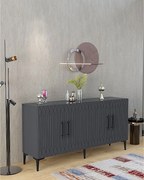 Komoda z płyty MDF pokrytej melaminą – 150 cm x 75 cm x 35 cm – antracyt