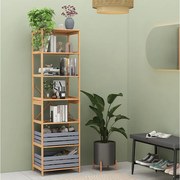 Półka na książki bambus 48.3x35.5x166.5 novaro