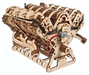 Ugears - 3D drewniane mechaniczne puzzle Silnik V8