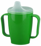 Kubek z dziobkiem z dwiema pokrywkami 250 ml, zielony