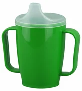 Kubek z dziobkiem z dwiema pokrywkami 250 ml, zielony
