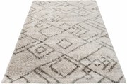 Wzorzysty jasnoszary dywan w stylu skandynawskim B3-Z51