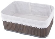 Altom Bambusowy kosz do przechowywania z koronką,30 x 20 x 12 cm, L