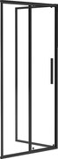 Kabina prysznicowa z drzwiami przesuwnymi matowymi czarnymi w stylu industrialnym - 100 x 80 x 195 cm - TORONI