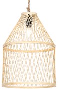 Zewnetrzna Wiejska lampa wisząca zewnętrzna rattanowa 40x55 cm - Tatarak Rustykalny / Vintage Oswietlenie zewnetrzne