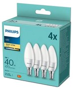 ZESTAW 4x LED Żarówka Philips B35 E14/5W/230V 2700K