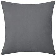 Poszewka dekoracyjna na poduszkę 40x40 miękka velvet ciemnoszara